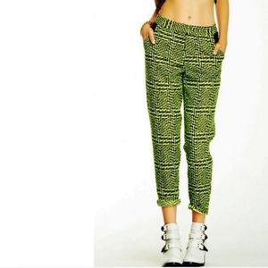 NASTY GAL Get a Clue Neon Green Textured Pants S